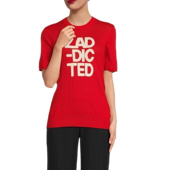 ZADIG & VOLTAIRE Ida CP Cashmere Zaddicted Tee FLAWED new no  tags - Picture 2 of 12